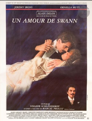 Affiche cinéma Un amour de Swann 1984 – drame romantique avec Jeremy Irons, Ornella Muti, Alain Delon Swann in Love 1984 film poster – romantic drama starring Jeremy Irons, Ornella Muti, Alain Delon
