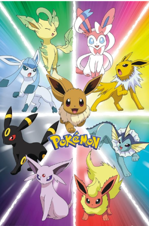 POKEMON Poster Evoli Evolutions