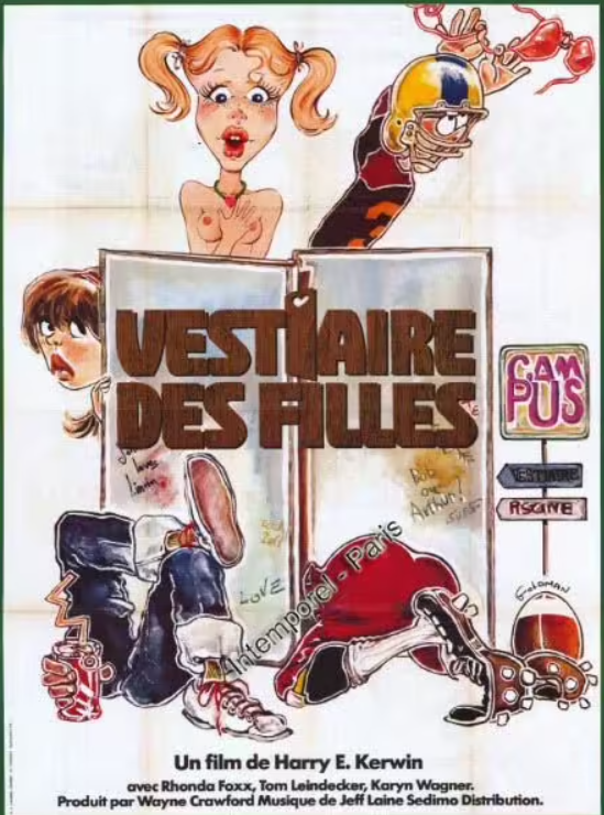 Affiche du film Vestiaire des filles (1977) réalisé par Harry E. Kerwin avec Rhonda Foxx et Tom Leindecker