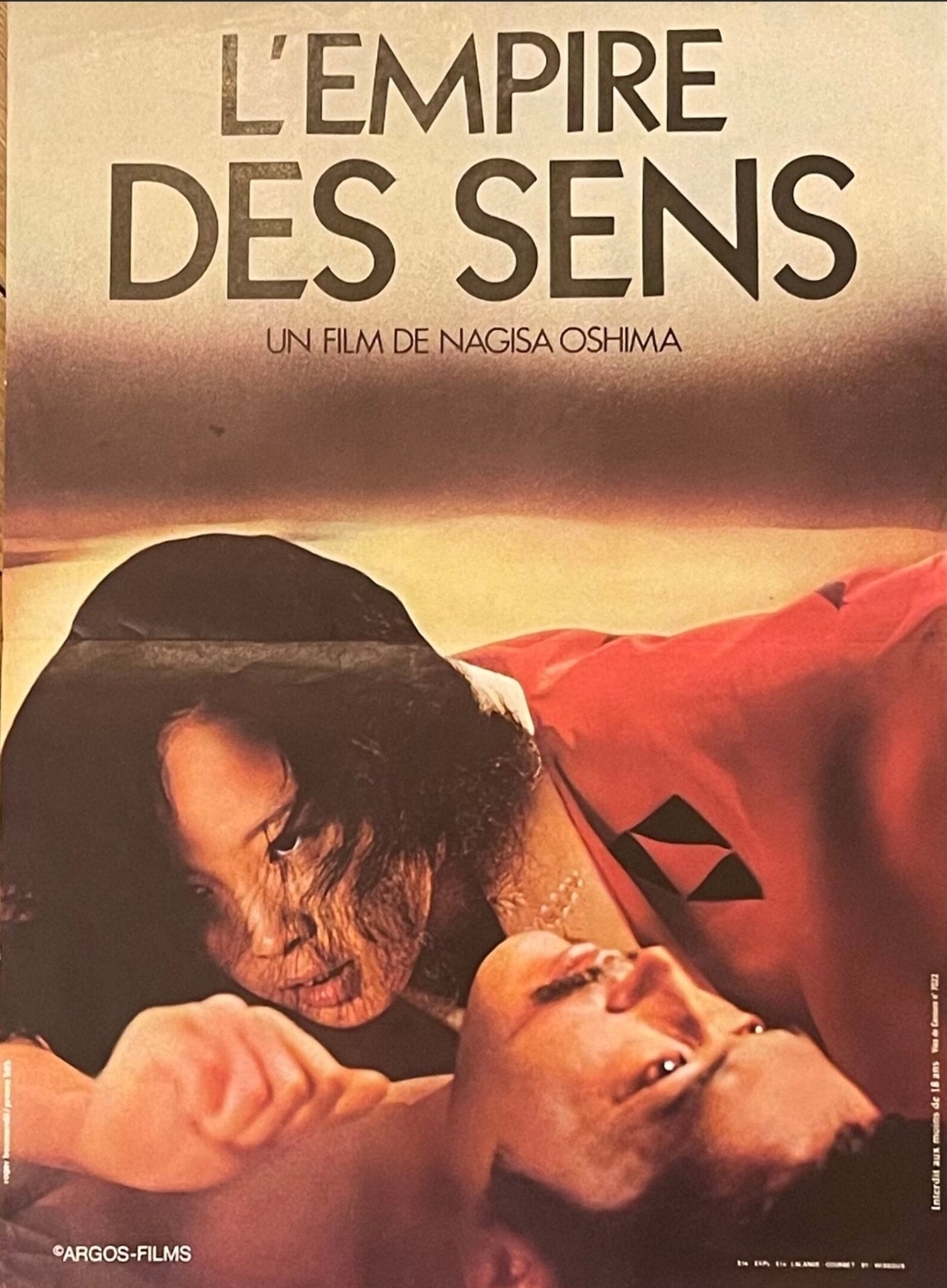 Affiche du film L’Empire des sens de Nagisa Oshima avec Eiko Matsuda et Tatsuya Fuji Movie poster of In the Realm of the Senses directed by Nagisa Oshima starring Eiko Matsuda and Tatsuya Fuji