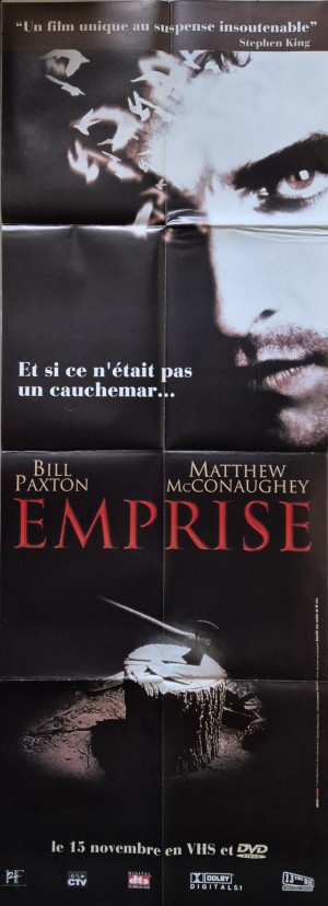 Affiche originale du film Emprise Frailty 2001 Bill Paxton thriller psychologique cinéma américain