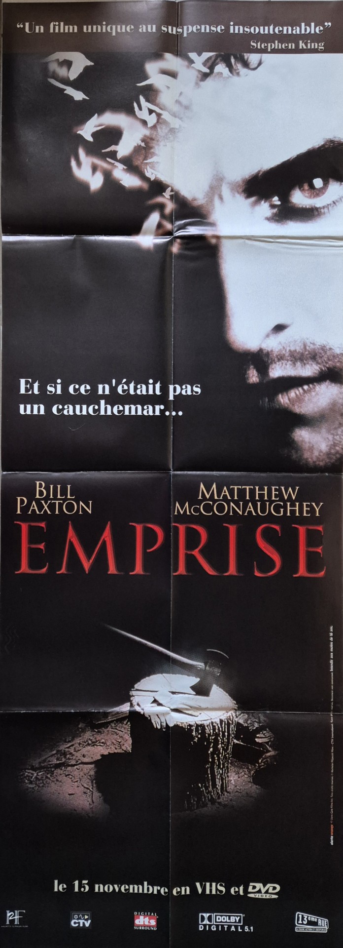 Affiche originale du film Emprise Frailty 2001 Bill Paxton thriller psychologique cinéma américain