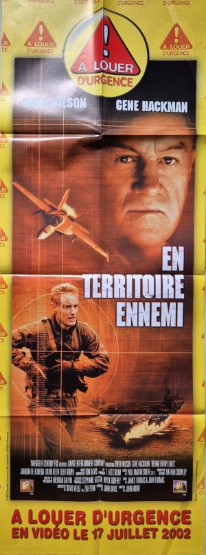 Affiche officielle du film En territoire ennemi (2001) réalisé par John Moore avec Gene Hackman et Owen Wilson.