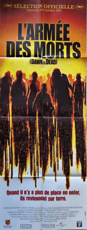 Affiche originale du film L’Armée des morts 2021 Zack Snyder film zombies Dave Bautista cinéma américain
