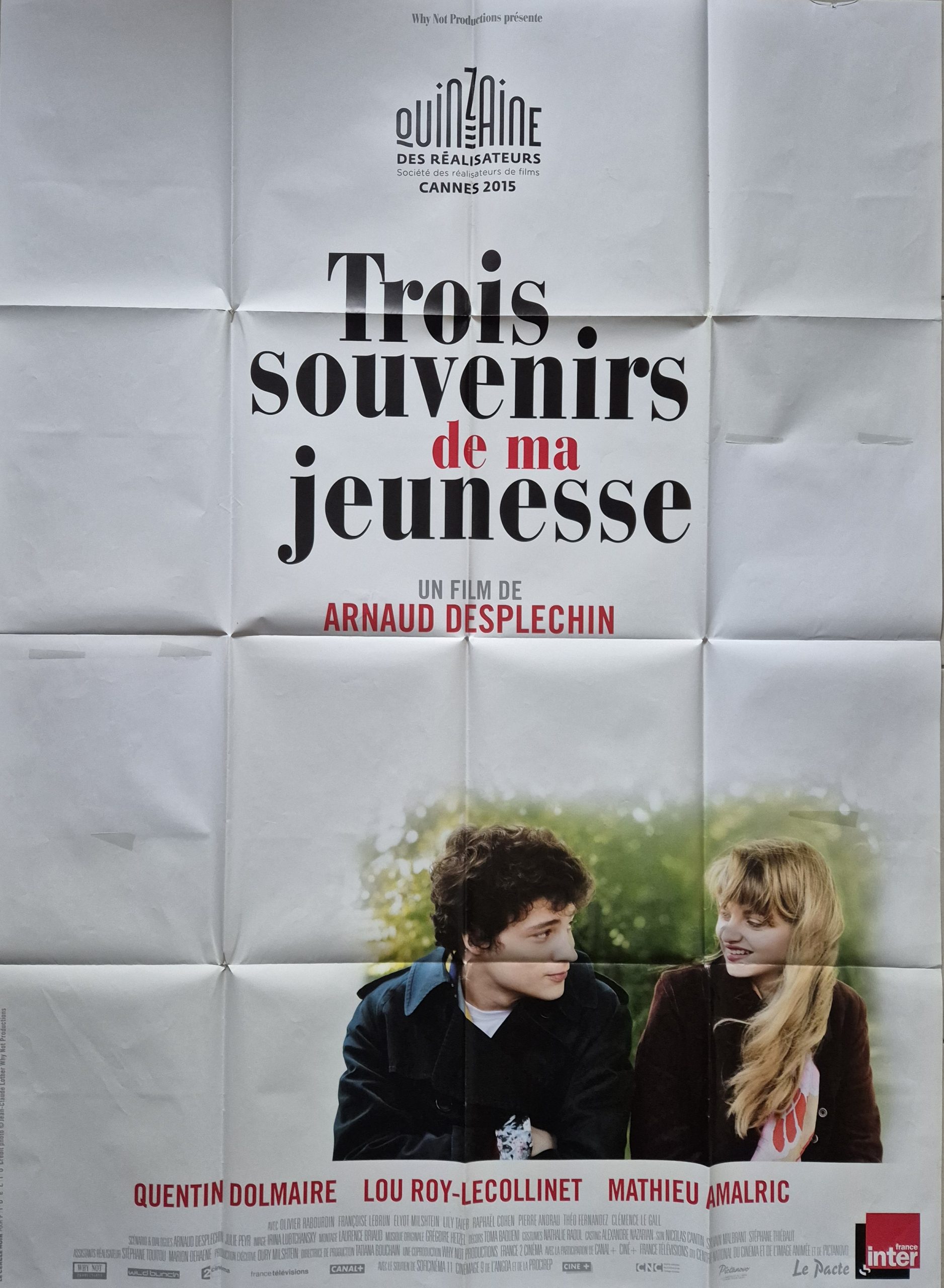 Affiche originale du film Trois souvenirs de ma jeunesse 2015 Arnaud Desplechin cinéma français drame